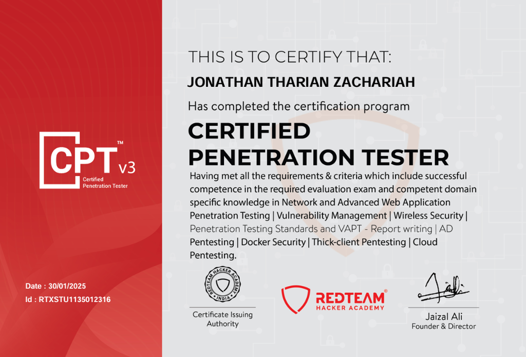 Certified Penetration Tester